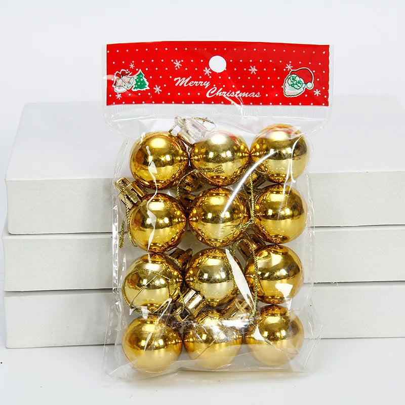 12pcs Bola de Natal Enfeite de Árvore de Natal