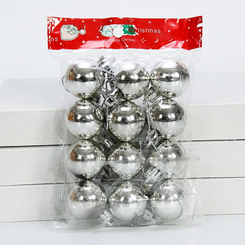 12pcs Bola de Natal Enfeite de Árvore de Natal