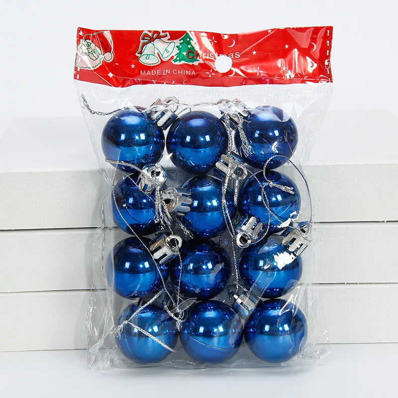 12pcs Bola de Natal Enfeite de Árvore de Natal